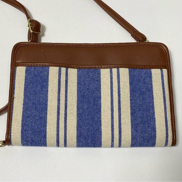 NWOT Time & Tru Women's Boho Coastal Clutch/Wallet/Wristlet Striped Shoulder Bag - Picture 9 of 15